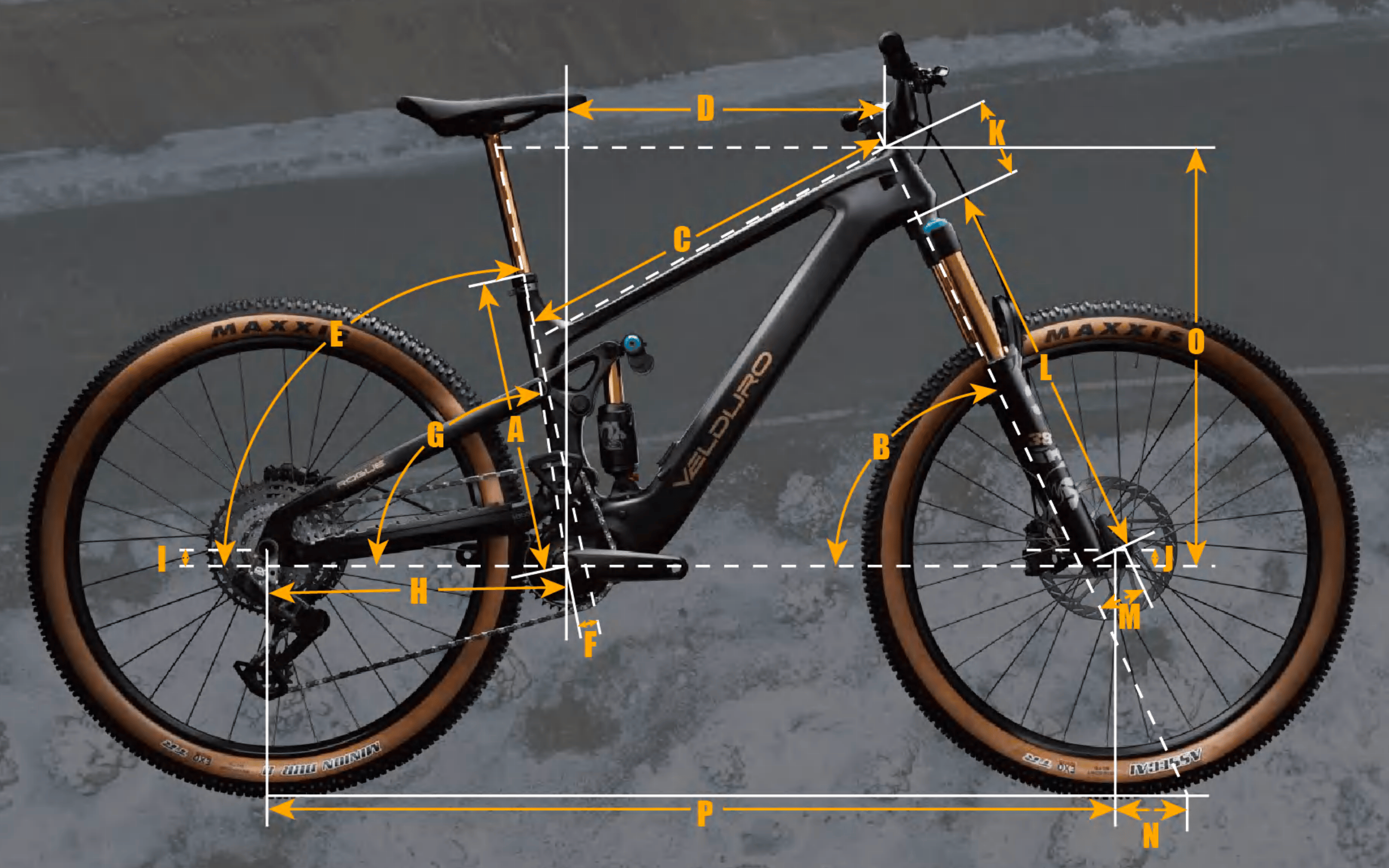 Velduro Rogue geometry chart